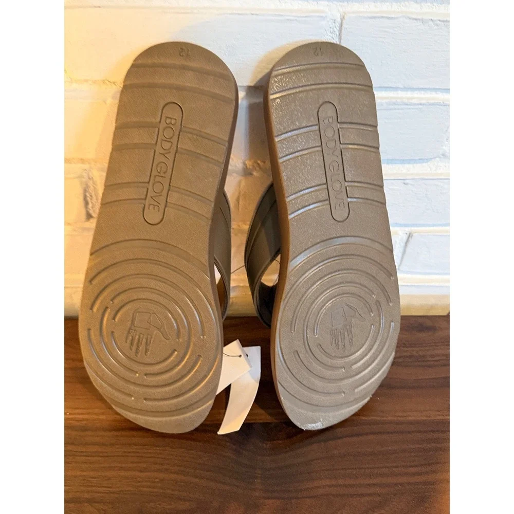 Body Glove Mens Comfort Flip Flops Brown Tan Padded Sandals Size 12 Gorpcore
